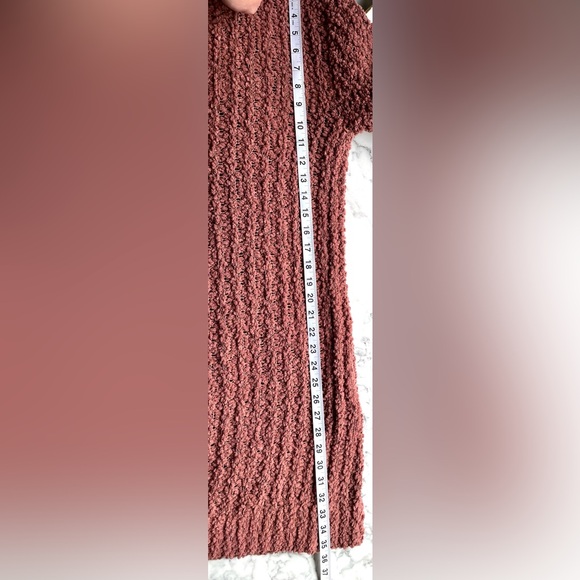 Alison Andrews Popcorn Cardigan size large pink mauve open front NWT long sleeve - Picture 7 of 10